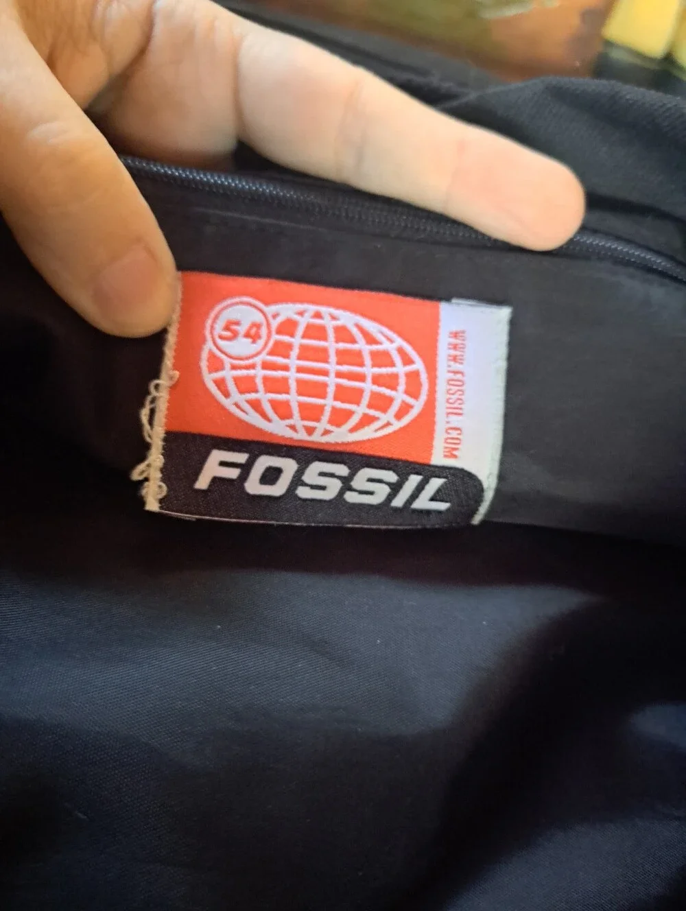 Fossil Messenger Crossbody Laptop Bag Black Multi-Pocket Utility Organizer